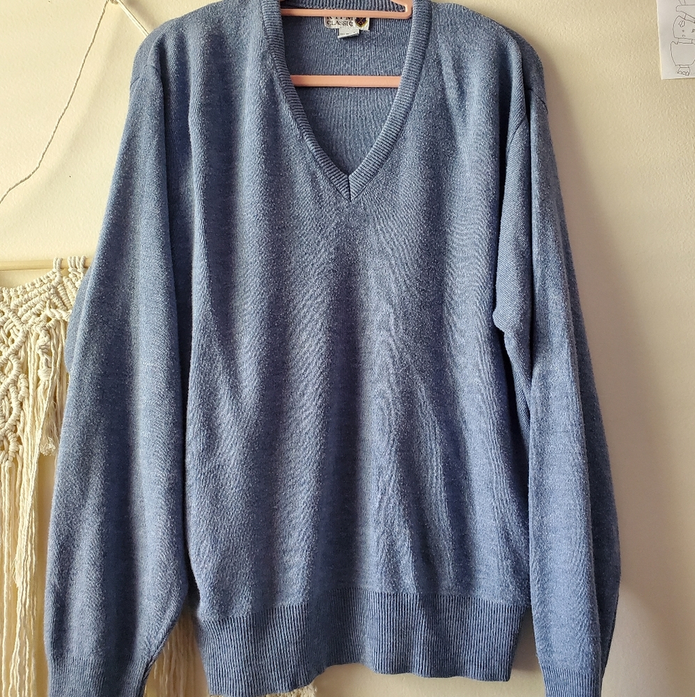 Vintage Oversized Blue Sweater